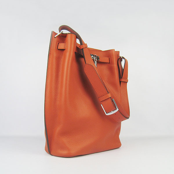 Replica Hermes Jypsiere 34 Togo Leather Messenger Bag Orange H2804 - 1:1 Copy - Click Image to Close